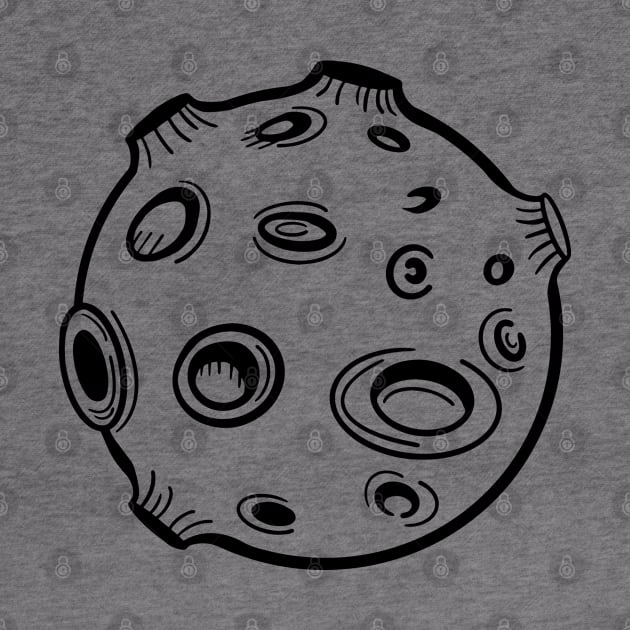 Moon. doodle style doodle. Planet icon by Var Space